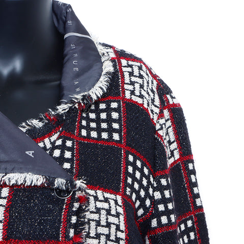 Chanel CHANEL Tweed Check Jacket Wool Black WS5390