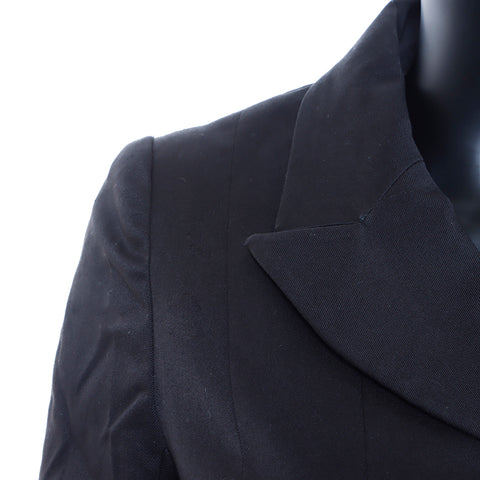 Chanel Coco Button Suit P10334V06361 Size:36 1998 Jacket Cotton Black WS5393