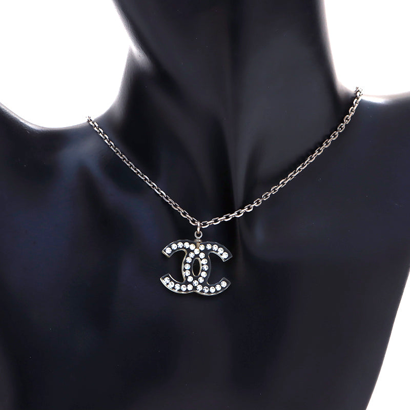 アンティーク雑貨 coco Chanel Coco Mark Necklace Silver WS5415 – NUIR VINTAGE