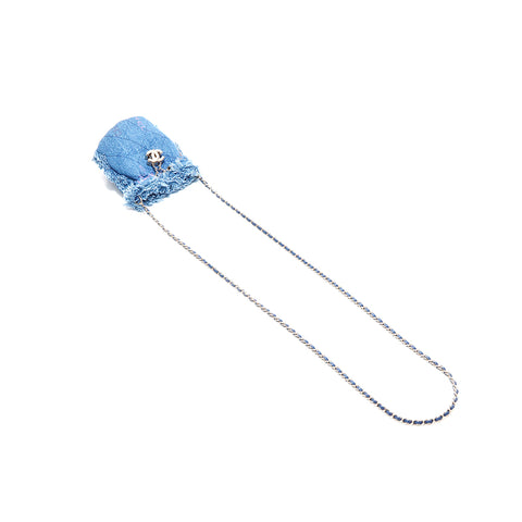 Chanel Chanel Denim Mini Eimer Umhängetasche Blau WS5421