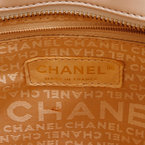 シャネル CHANEL チョコバー ココマーク ハンドバッグ レザー ベージュ WS5438