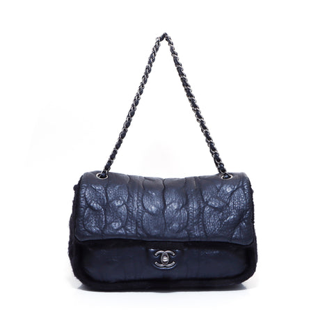 Chanel Twitlock Lambskin肩带黑色WS5488