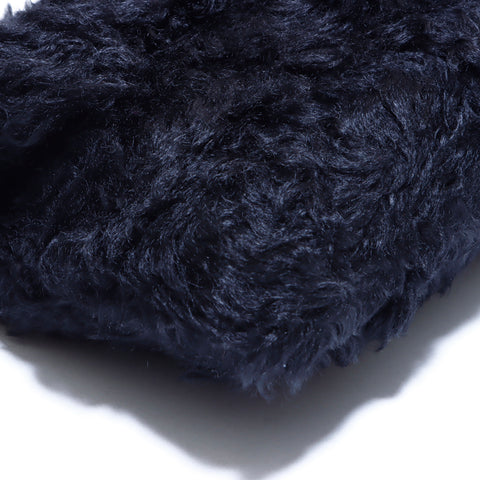 Chanel Turnlock Fur Chain Shoulder Bag Black WS5493