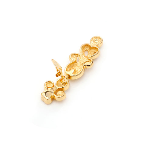 Christian Dior Pearl Rhinaistone Oreing Boucles Gold WS5515