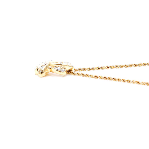 Christian Dior Rhinestone Collier Gold WS5523