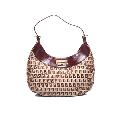 Fendi Zucchino肩带棕色WS5538