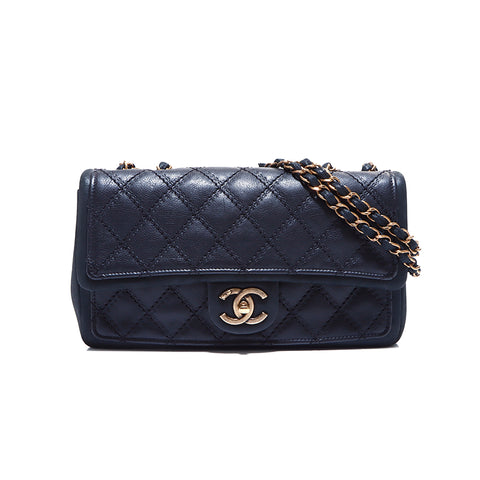 シャネル CHANEL 20番台 カーフ ショルダーバッグ ブラック WS5546