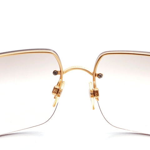 Chanel Coco Mark Colored Lens Loglasses de soleil Gold WS5571