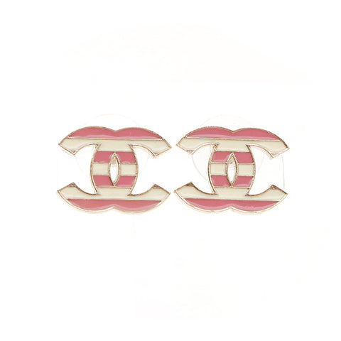 Chanel Coco Mark Border Boucles d'oreilles Gold WS5599