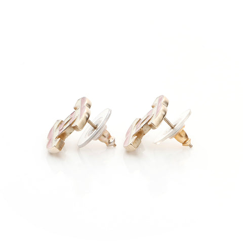 Chanel Coco Mark Border Boucles d'oreilles Gold WS5599