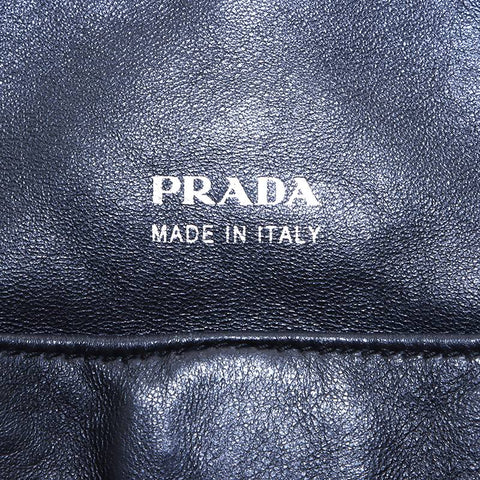 プラダ PRADA パンチング ハンドバッグ ナイロン ブラック WS5622