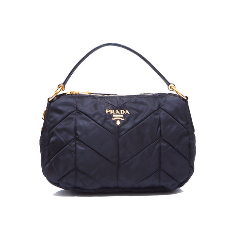 Prada -Logo Handtasche Nylon Black WS5624