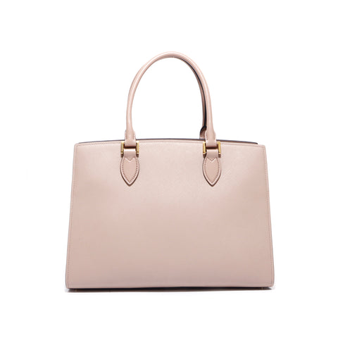 PRADA Saffiano 2way handbag beige WS5645