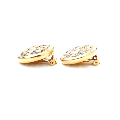 Christian Dior Round Earrings Gold WS5670