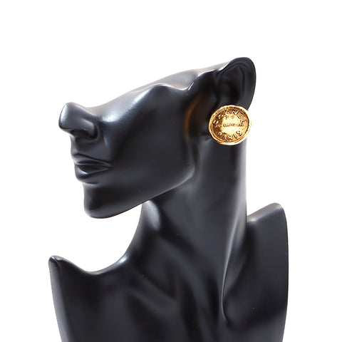 CHANEL Logo 31RUE Cambon Vintage Earring gold WS5697