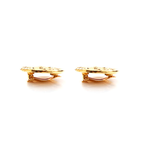 CHANEL Logo 31RUE Cambon Vintage Earring gold WS5697