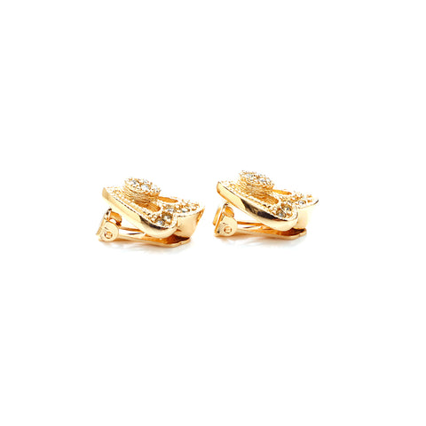 Christian Dior Boucle d'oreille strass or WS5711