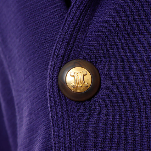 CELINE Macadam Jacket Skirt Suit setup wool purple WS5713