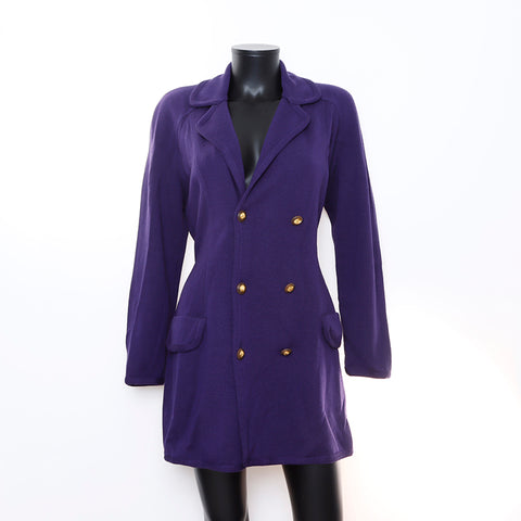 CELINE Macadam Jacket Skirt Suit setup wool purple WS5713