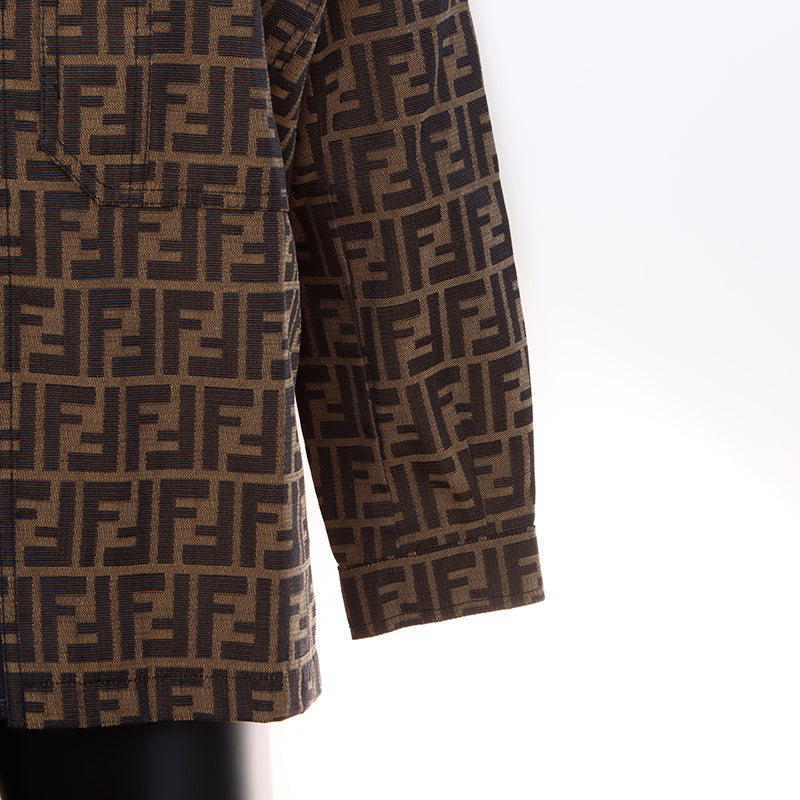 B393 イタリア製 FENDI セットアップ ズッカ柄 ブラウン 42