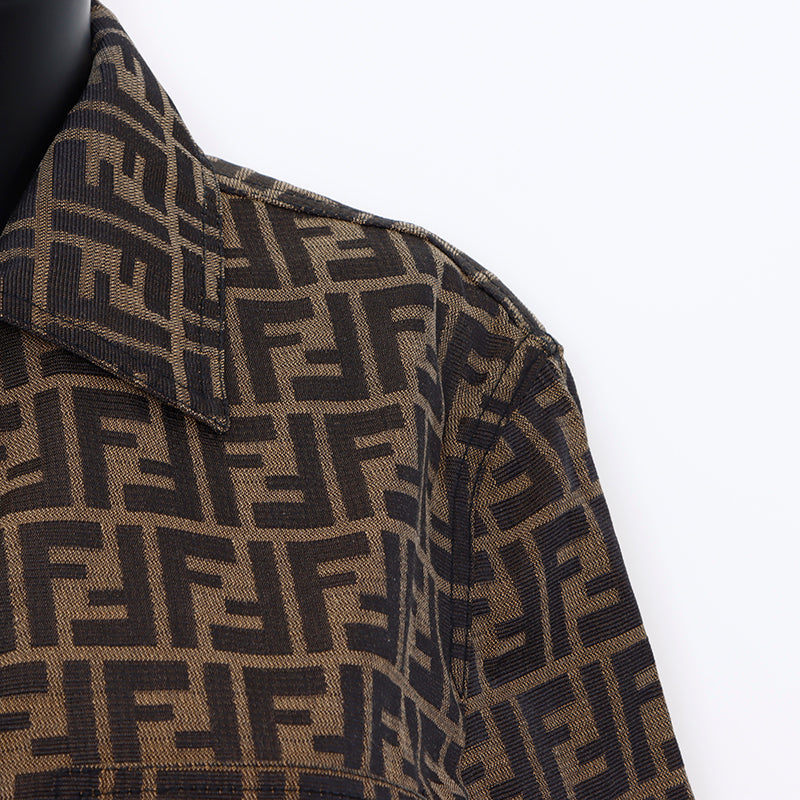 B393 イタリア製 FENDI セットアップ ズッカ柄 ブラウン 42