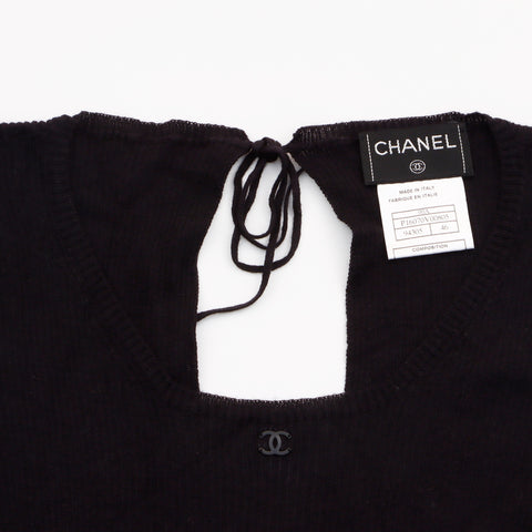 シャネル CHANEL ココマーク カットソー カシミヤ ブラック WS5721