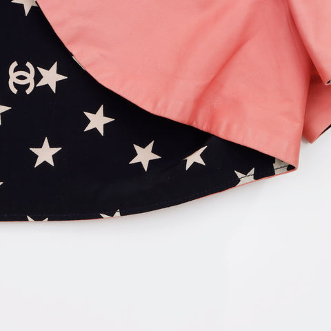 Chanel Star Pattern Short Length Jacket Leather Pink WS5723