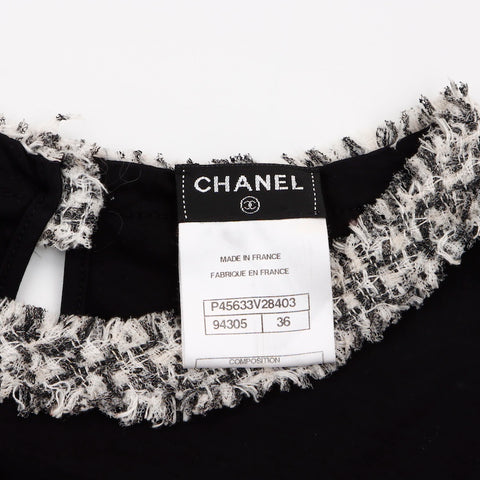 シャネル CHANEL Size 36 ツイード Tシャツ 半袖Ｔシャツ ネイビー WS5752