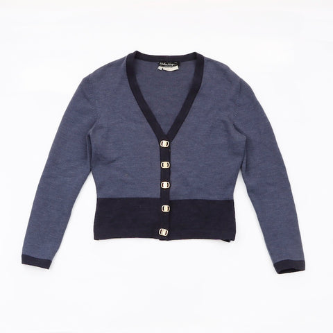 Salvatore Ferragamo Size XS Vara cardigan blue WS5761