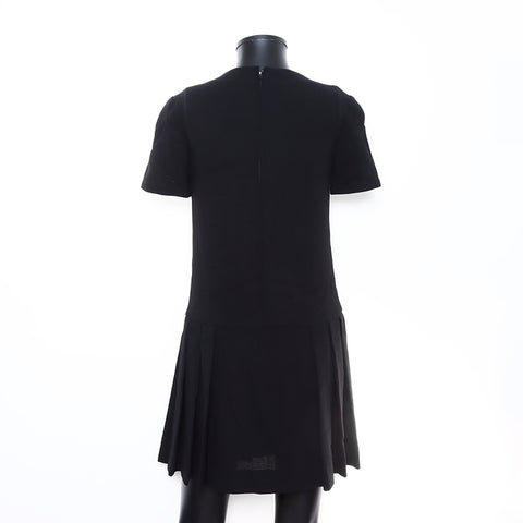 Chanel Coco Button Dress Wool Black WS5792 NUIR VINTAGE Chanel Coco Button Dress Wool Black WS5792 NUIR VINTAGE