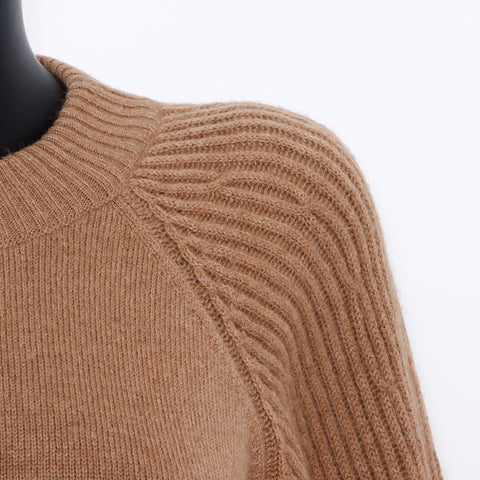 Chanel Long Sleeve Knit Dress Camel Brown WS5793