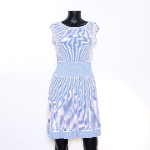 Chanel Striped Dress Rayon Multicolor WS5795