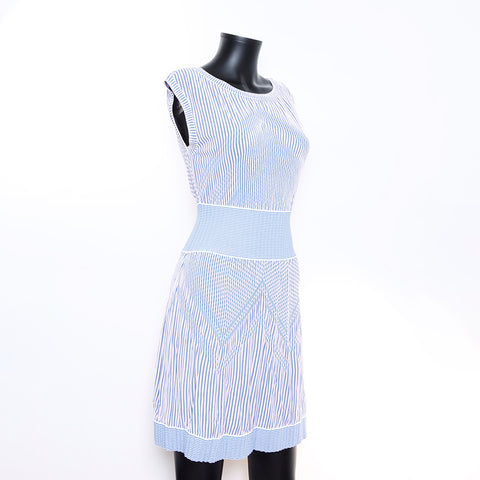 Chanel Striped Dress Rayon Multicolor WS5795