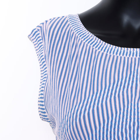 Chanel Striped Dress Rayon Multicolor WS5795