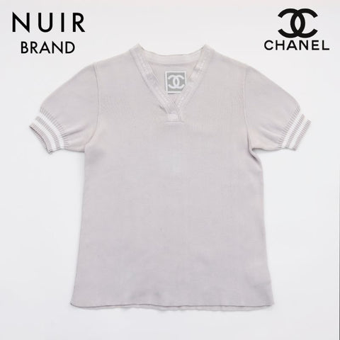 シャネル CHANEL スポーツライン コットン 半袖Ｔシャツ グレー WS5812