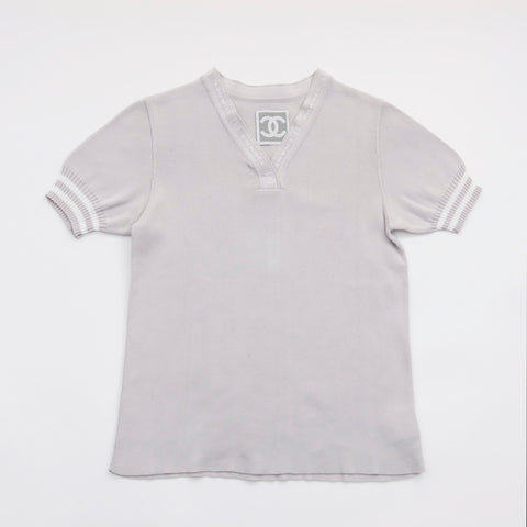 シャネル CHANEL スポーツライン コットン 半袖Ｔシャツ グレー WS5812