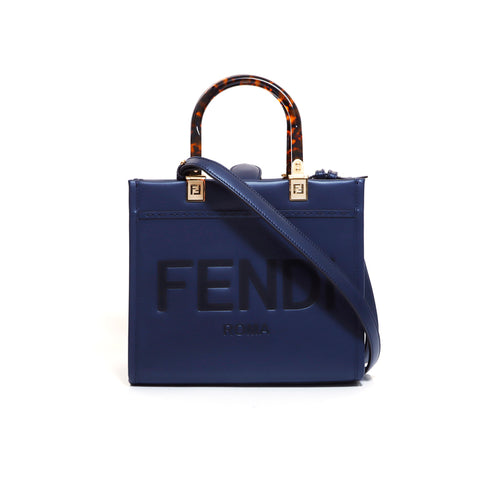 フェンディ FENDI サンシャイントート スモール トートバッグ ネイビー WS5823