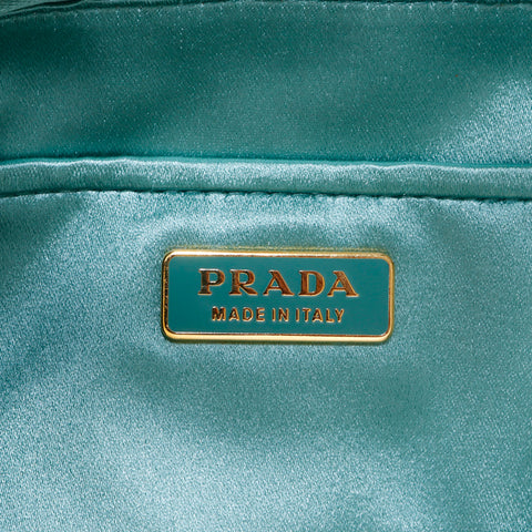 プラダ PRADA ハンドバッグ シルク グリーン WS5867