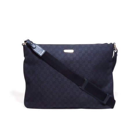 Gucci GG帆布肩带黑色WS5879