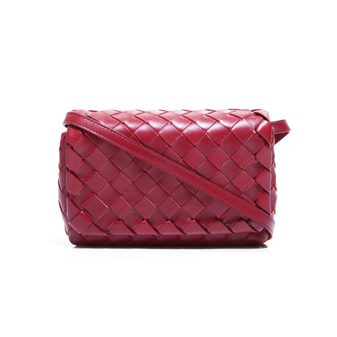 Bottegaveneta Intrecciato Messenger Bag皮革红色WS5884