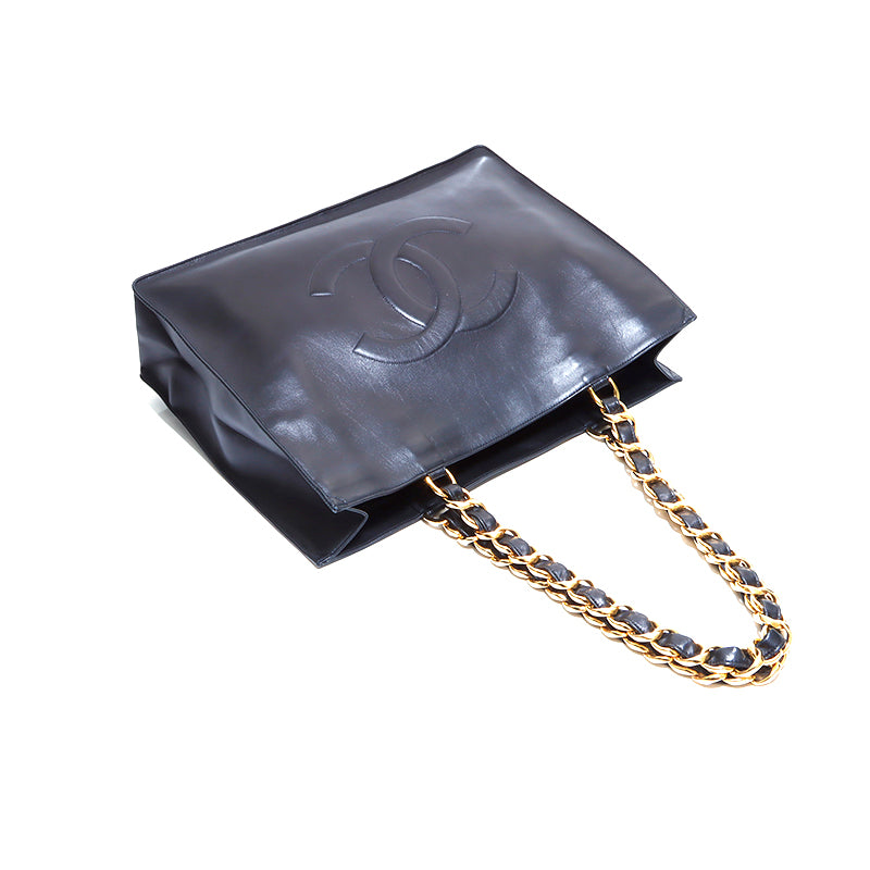 Chanel Coco Mark Shoulder Bag Leather Black WS5889 – NUIR