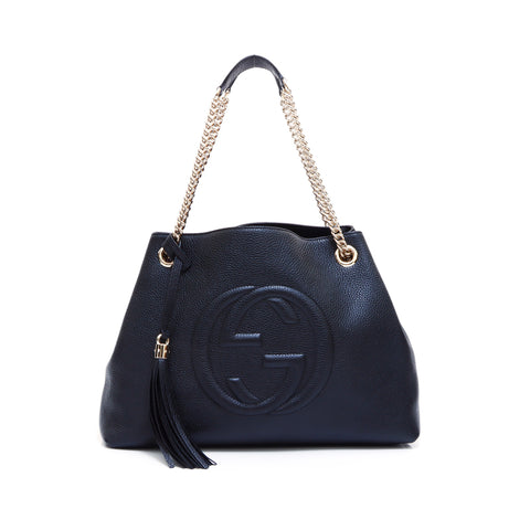 Gucci SOHO连锁手提袋黑色WS5923