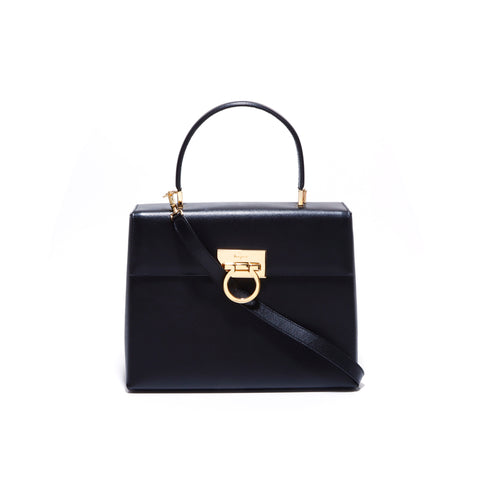 Salvatore Ferragamo Gancini Handbag Black WS5927