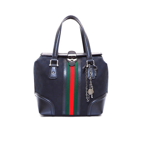 Gucci GG帆布手提包黑色WS5935