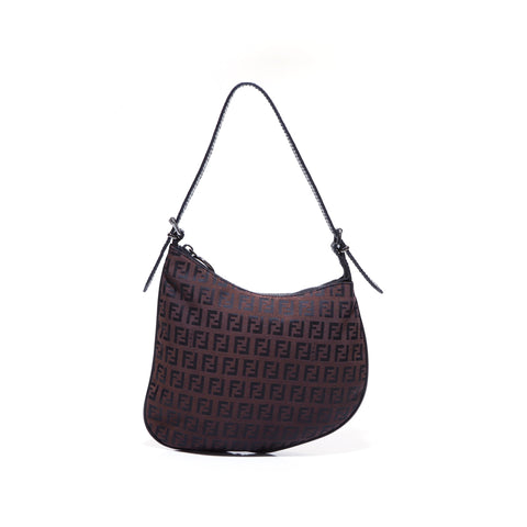 Fendi Zucchino帆布手提包棕色WS5939