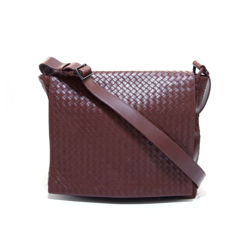 Bottegaveneta Intrecciato Messenger肩带棕色WS5942