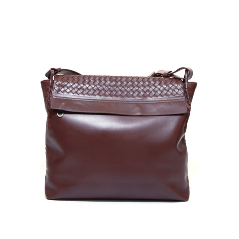 Bottegaveneta Intrecciato Messenger肩带棕色WS5942