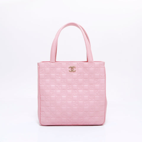Chanel Chanel 2008 Icon Ligne Chocolate Bar à main sac à main rose WS5946