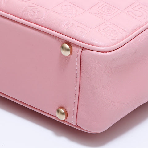Chanel Chanel 2008 Icon Ligne Chocolate Bar à main sac à main rose WS5946