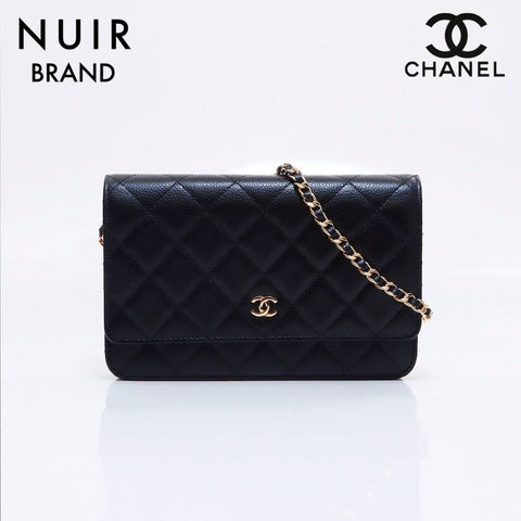 Chanel Caviar Skin WOC Shoulder Bag Black WS5948